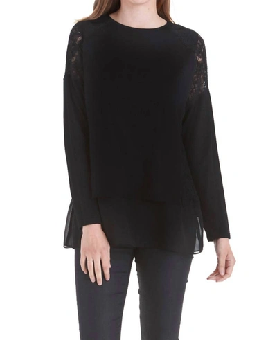 Love Token Evangeline Layer Sweater In Black
