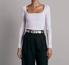 Rag & Bone Asher Rib Long Sleeve Top In Purple