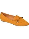 Journee Collection Womens Muriel Slip On Pointed Toe Loafer Flats In Yellow