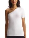 Commando Essential Cotton One-shoulder Tee In White