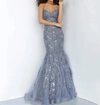JOVANI Sweetheart Neckline Mermaid Prom Dress In Grey