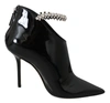Jimmy Choo Blaize 100 Pat Black Leather Boot In Black