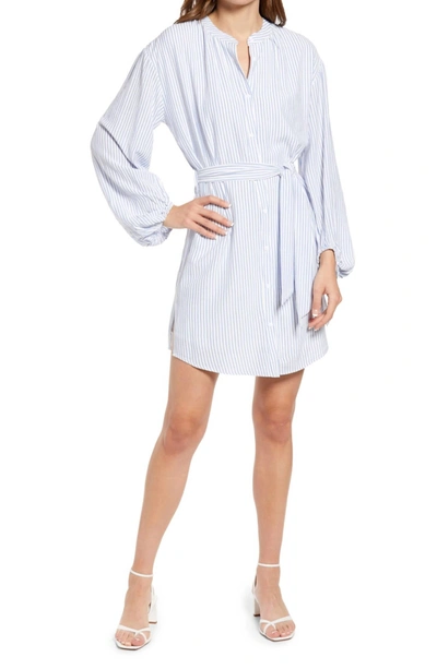 Bishop + Young Natalie Shirt Dress In Light Blue