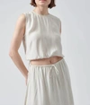 Atm Anthony Thomas Melillo Silk Sleeveless Tie-waist Crop Top In Multi