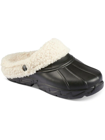 Bass Field Slide Womens Lined Slip On Clogs Shoes In Black