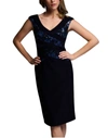 Joseph Ribkoff Sequin Dress In Midnight Blue