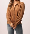 ANOTHER LOVE BRIGIT LONG SLEEVE SHIRT IN TOFFEE