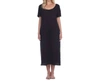 Pj Harlow Ashley Cotton Short Sleeve Dress With Poetic Quotes And Sayings In Black