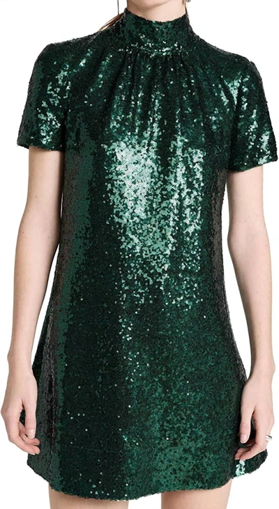 Staud Ilana Mini Dress In Green