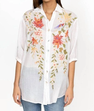Johnny Was Nalina Oversized Weekend Tunic In White