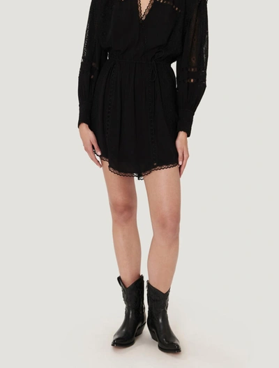 Iro Cassie V-neck Mini Dress In Black