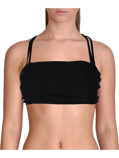 Cyn And Luca Womens Bralette Short Cropped In Black