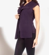 Angel Ribbed Vest W/side Zippers In Plum In Pink