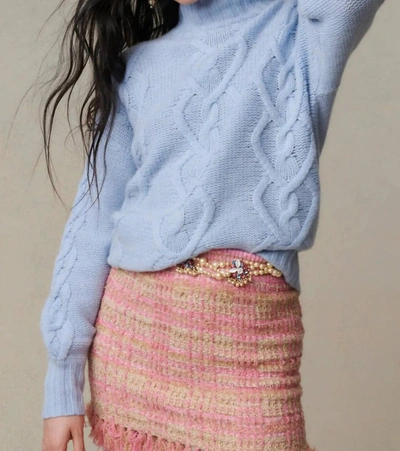 Loveshackfancy Izia Pullover In Blue Haze