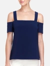 COOPER & ELLA AVA COLD SHOULDER TOP IN NAVY