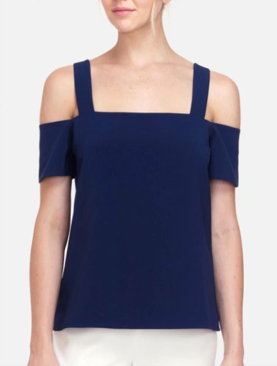 Cooper & Ella Ava Cold Shoulder Top In Navy In Blue