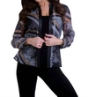 Angel Chiffon Blouse With Trim In Plaid In Multi