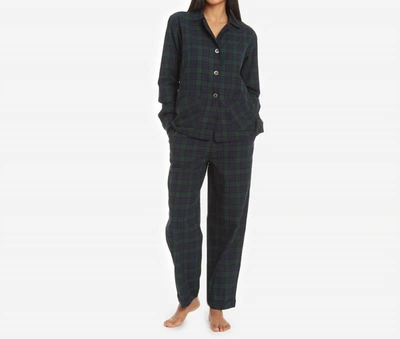 The Sleep Code Ayla Flannel Pj Set In Blackwatch Plaid In Multi