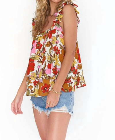 Show Me Your Mumu Mazzy Ruffle Tank In Far Out Floral In Multi