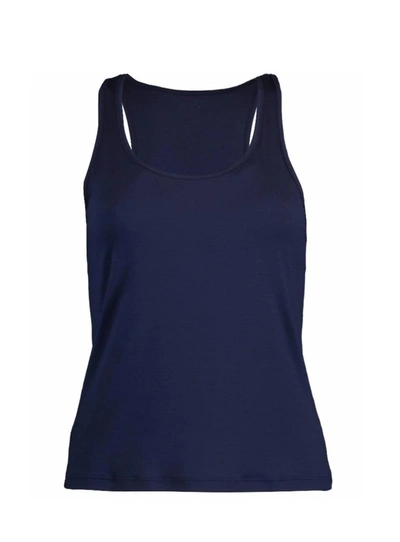 L Agence Drew Racerback Tank Top In Navy In Blue