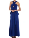 Issue New York Cutout Overlay Gown In Royal Blue