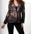 Angel Graphic Blazer In Blackmulti In Multi