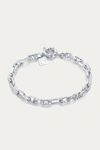 F+h Studios Ramones Hammered Chain Anklet In Silver In Silver