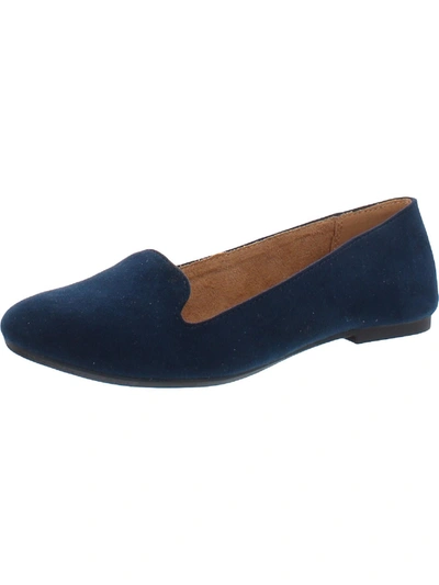 Style & Co Alysonn Womens Faux Suede Flat Ballet Flats In Blue