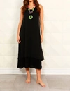 Angel Sheer Detail Maxi Dress In Black Multi