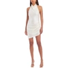 Amanda Uprichard Samba Ruched Halter Minidress In Multi