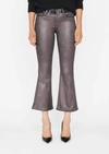 Frame Le Crop Mini Boot Metallic Mid-rise Jeans In Grey