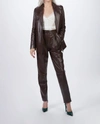 Zeynep Arcay Oversized Leather Biker Jacket In Black In Pink