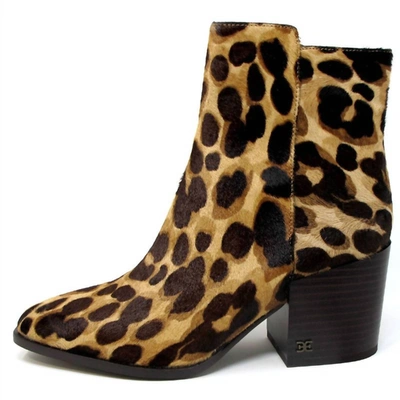 Sam Edelman Cari Ec0233416 Womens Bootie Multi Leopard Heeled Boot Jobb2032 In Animal Print