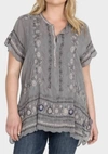 JOHNNY WAS KONES TUNIC TOP IN GREY