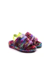Ugg Fluff Yeah Genuine Shearling Slingback Sandal In Multi
