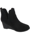 VERY G EMBER WOMENS FAUX SUEDE HEELS ANKLE BOOTS