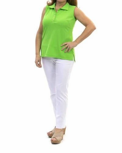 Katherine Way Cypress Polo In Lime In Green