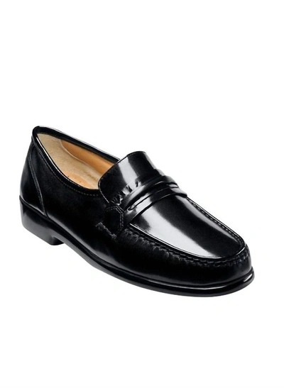 Nunn Bush Men's Bentley Moc Toe Slip-on Shoe - Medium In Black