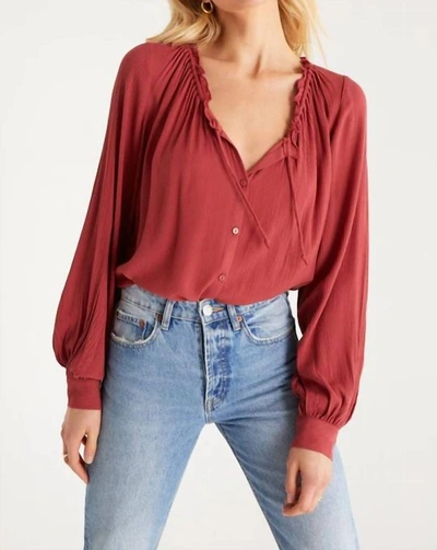 Z Supply Adella Top In Rouge In Red