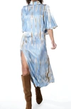 Shop Young Fabulous & Broke Maxwelle Dress Web Wash In Arctic In Multi