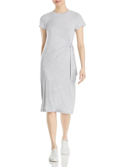 Marc New York Womens Side Tie Midi T-shirt Dress In Grey