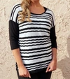 Angel Zig Zag Crew In White/black In Multi