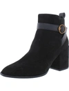 Vionic Tenley Womens Zipper Square Toe Booties In Black