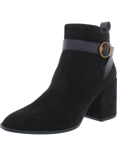 Vionic Tenley Womens Zipper Square Toe Booties In Black