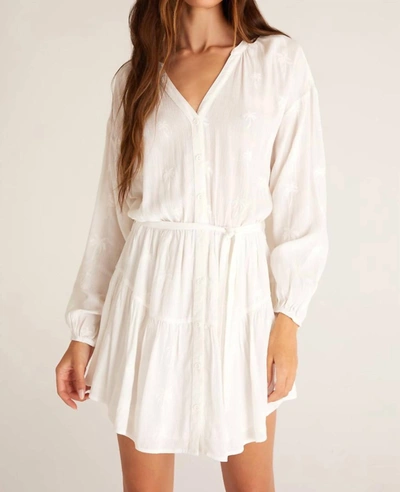 Z Supply Easy To Love Palm Dress In White