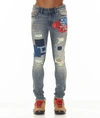 Cult Of Individuality Punk Ripped Stretch Super Skinny Jeans In Grey