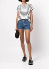 Rag & Bone Laguna Bitty Raw Edges Cotton Denim Short In Blue