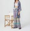 Sfizio Circle Trousers In Maiolica Print In Multi