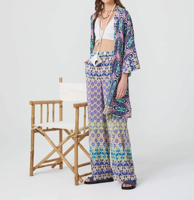 Sfizio Circle Trousers In Maiolica Print In Multi