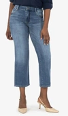 Kut From The Kloth Charlotte High Rise Culotte In Dark Stone Base Wash In Multi